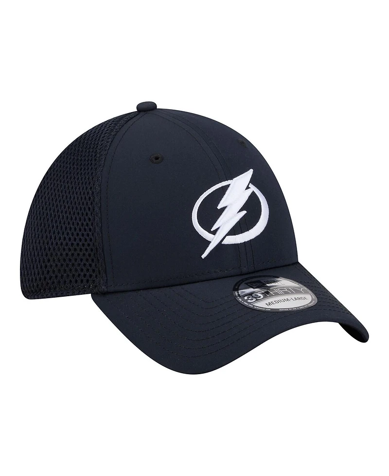 New Era Men's Navy Tampa Bay Lightning Logo 39THIRTY Flex Hat