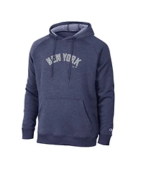Champion Men's Navy New York Yankees Triumph Tri-Blend Raglan Hoodie