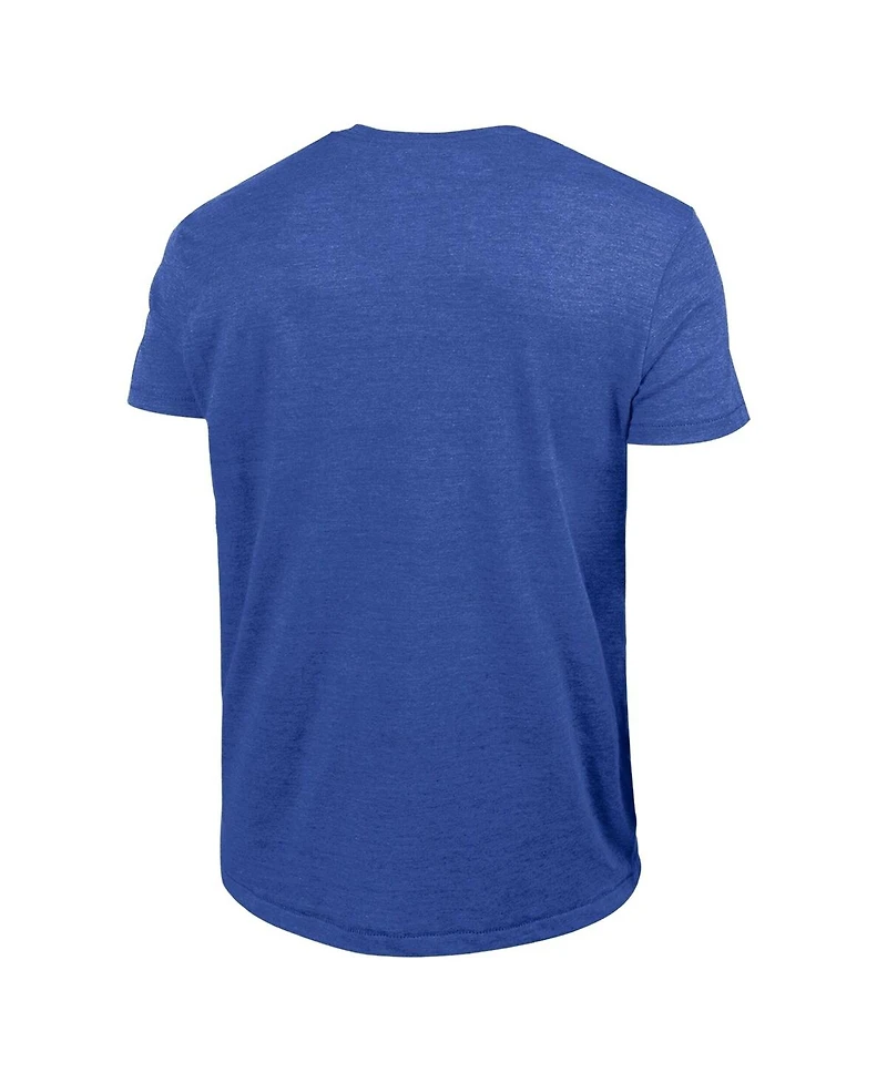 Champion Men's Royal Atlanta Braves Cooperstown Wordmark Lockup Tri-Blend T-Shirt