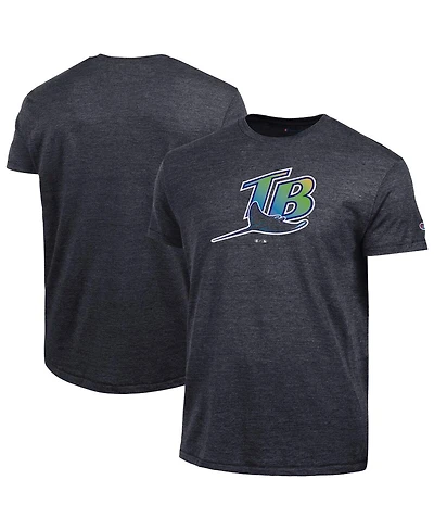 Champion Men's Black Tampa Bay Rays Cooperstown Logo Tri-Blend T-Shirt