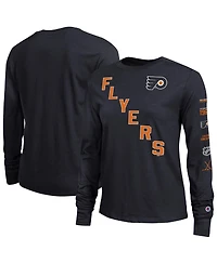 Champion Women's Black Philadelphia Flyers 2-Hit Long Sleeve T-Shirt