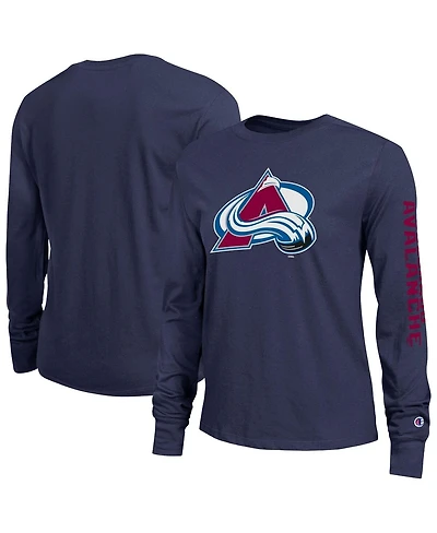 Champion Women's Blue Colorado Avalanche 2-Hit Long Sleeve T-Shirt