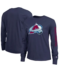 Champion Women's Blue Colorado Avalanche 2-Hit Long Sleeve T-Shirt