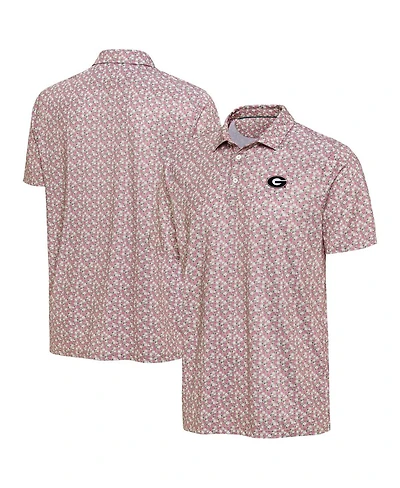 Antigua Men's Pink Georgia Bulldogs Desert Dry Dogwood Polo Shirt