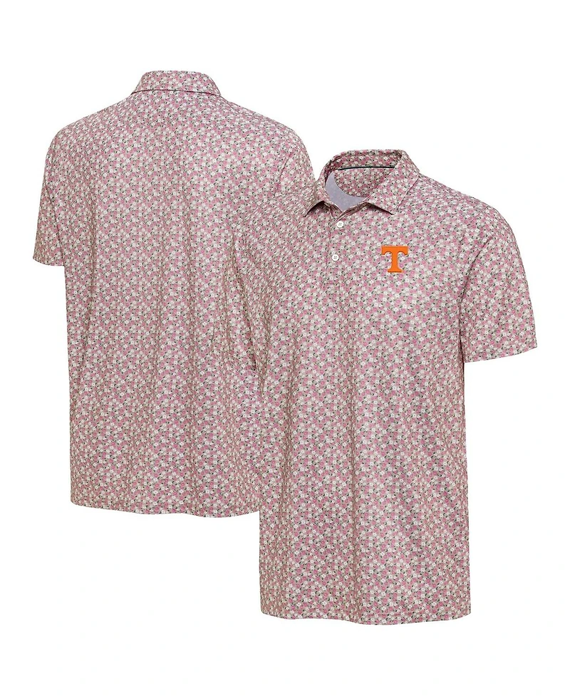 Antigua Men's Pink Tennessee Volunteers Desert Dry Dogwood Polo Shirt