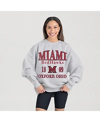 Gameday Couture Women's Ash Miami University RedHawks Premium Fleece Pullover Sweatshirt
