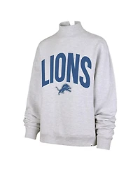 '47 Brand Women's Gray Detroit Lions Subtle Muse Mock Neck Sweatshirt