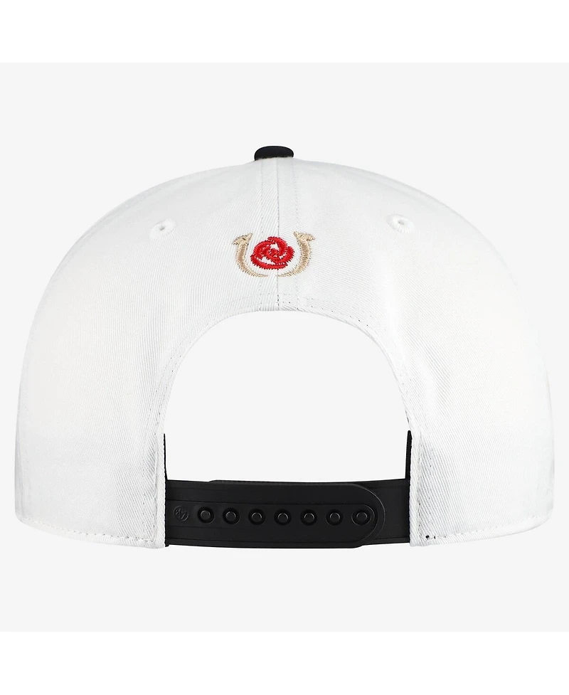 Barstool Golf x '47 Men's and Women's White Kentucky Derby Run For The Roses Churchill Downs Hitch Adjustable Hat