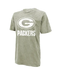 Majestic Threads Men's Micah Parsons Moss Green Bay Packers Mineral Wash Name and Number T-Shirt
