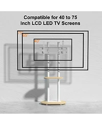 Unho Rolling Tv Stand with Mount for Living Room Bedroom 40-75 inch TVs,Max Vesa 600400mm
