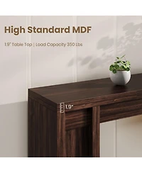 homfan Extra Long Narrow Console Table, Farmhouse Sofa Table for Entryway or Behind Couch, Engineered Wood Hallway Accent