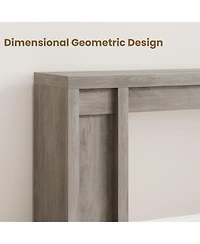 homfan Extra Long Narrow Console Table, Farmhouse Sofa Table for Entryway or Behind Couch, Engineered Wood Hallway Accent