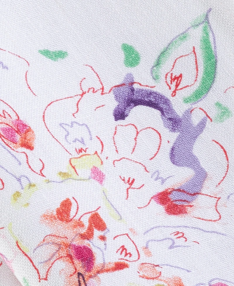 Saro Lifestyle Primavera Printed Floral Napkins, Set of 4
