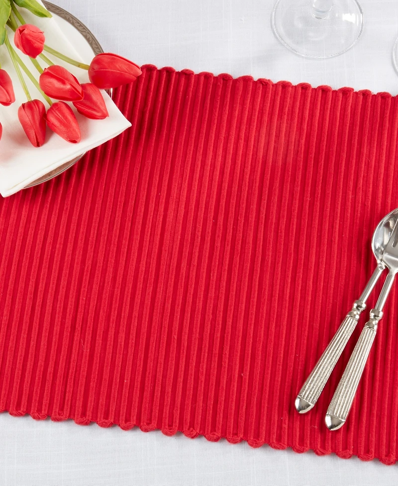 Saro Lifestyle Ribbed Placemats, Set of 4