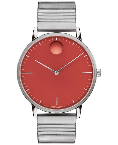 Movado Unisex Movado Face Swiss Quartz Stainless Steel Watch 41mm