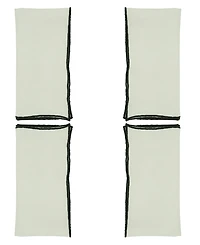 Saro Lifestyle Stonewashed Stitch Border Table Napkins, Set of 4