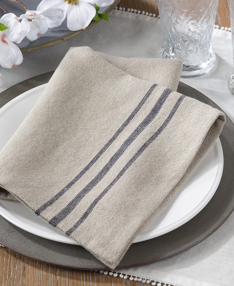 Saro Lifestyle Striped Table Napkins, Set of 4