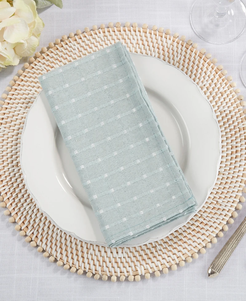 Saro Lifestyle Stitched Line Table Napkins, Set of 4