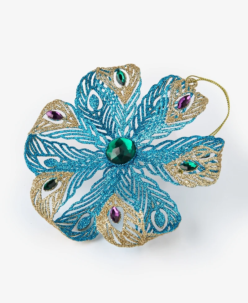 Holiday Lane Opulence Peacock Snowflake Ornament, Macy's Exclusive