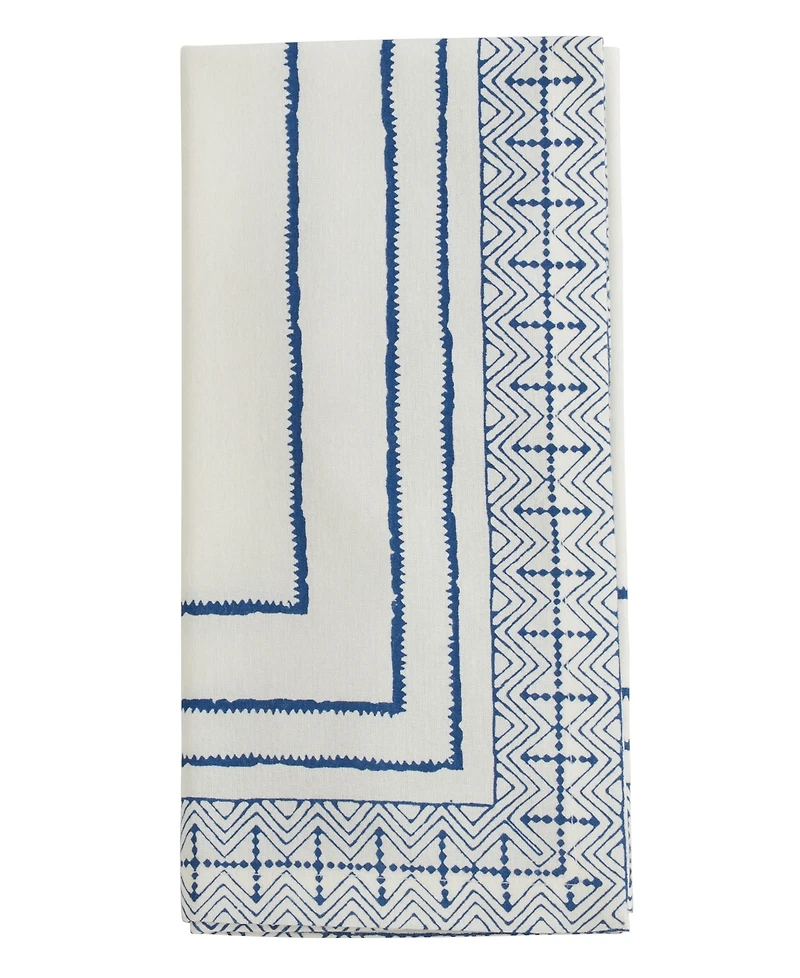 Saro Lifestyle Hand Block Cotton Napkins, Set of 4
