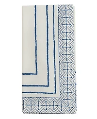 Saro Lifestyle Hand Block Cotton Napkins, Set of 4