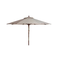Augusta Home Cannes 9Ft Wood Crank Umbrella
