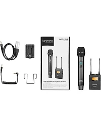 Saramonic Uhf Wireless Handheld Microphone System with Dual-Channel Receiver for DSLRs/Mirrorless and Video Cameras, 514 to 596 MHz