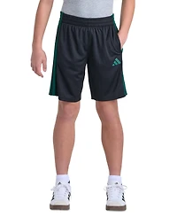 adidas Boys' 8-20 Elastic Waistband Essentials 3-Stripe Shorts