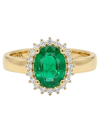 Macy's Emerald (1-5/8 ct. t.w.) & Diamond (1/5 ct. t.w.) Ring in 14k Yellow Gold