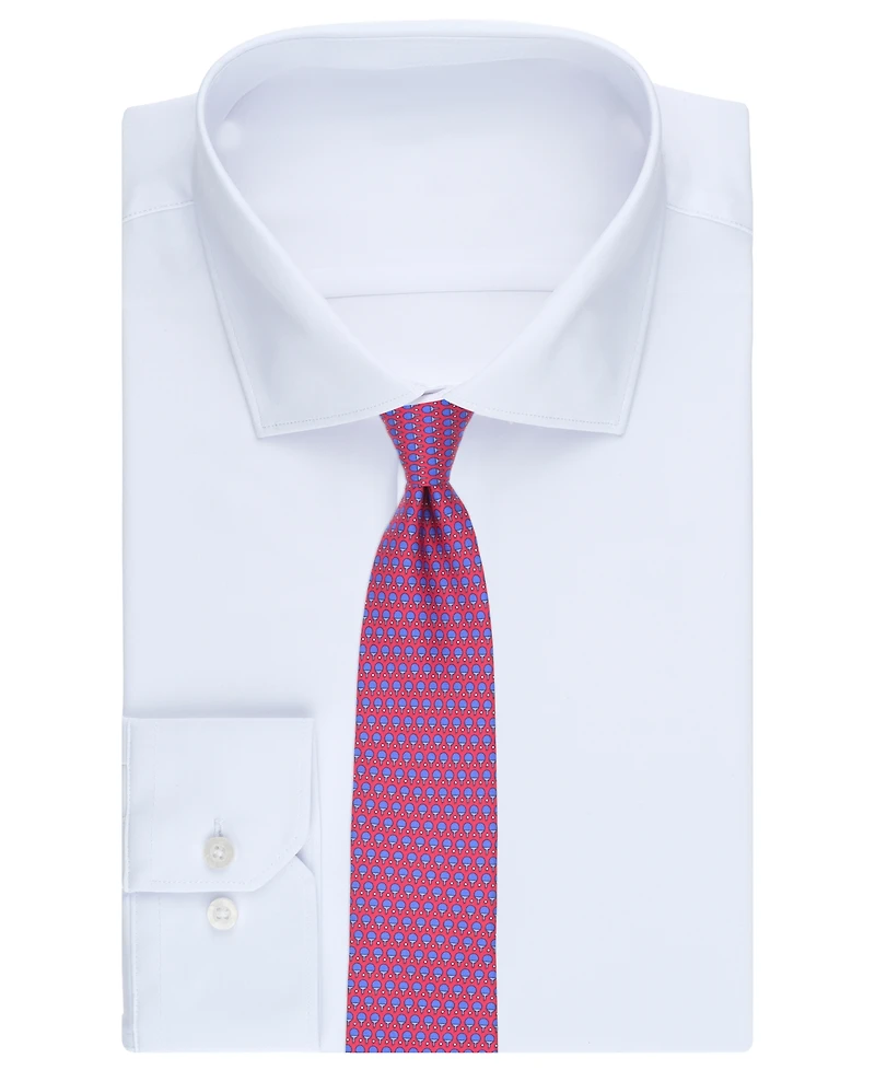 Club Room Men's Racket Classic Neat Pattern Silk Tie, Macy's Exclusive