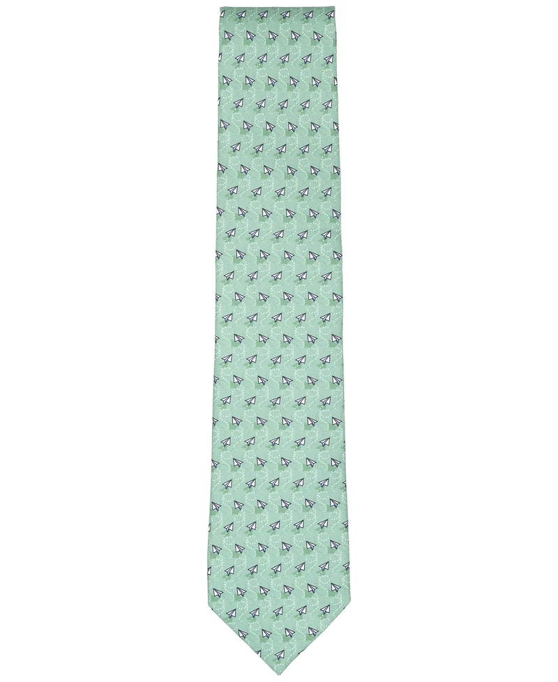 Club Room Men's Paper Plane Classic Silk Tie, Macy's Exclusive