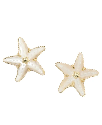 Kendra Scott Imitation Pearl Parker Starfish Stud Earrings