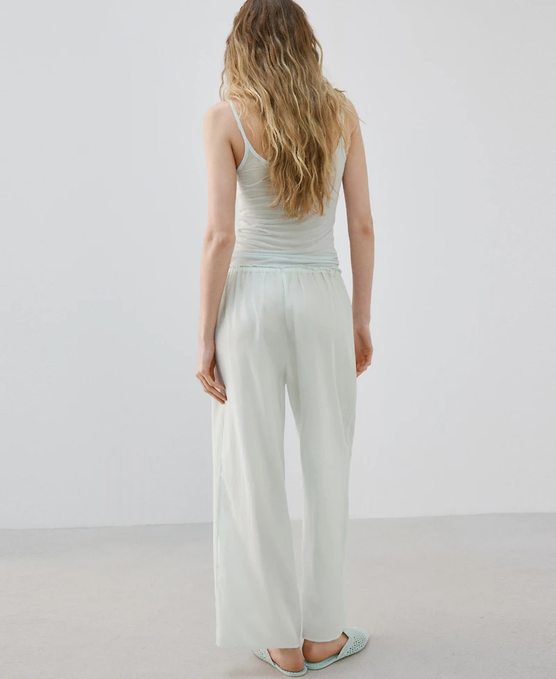 Mango Women's Flowy Pyjama Pants