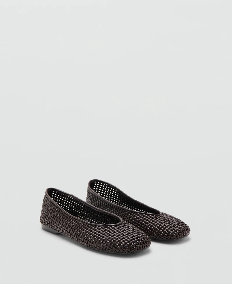 Mango Women's Braided Ballet Flats