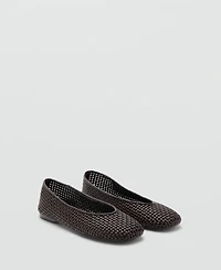 Mango Women's Braided Ballet Flats