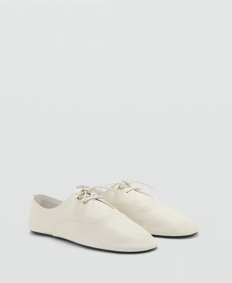 Mango Women's lace-Up Leather Shoes