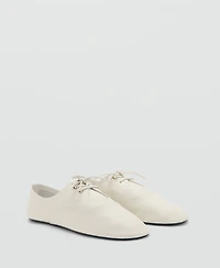 Mango Women's lace-Up Leather Shoes