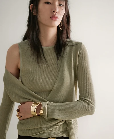 Mango Women's Bow Knitted Cardigan