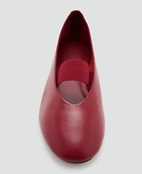 Mango Women's Strap Leather Shoes