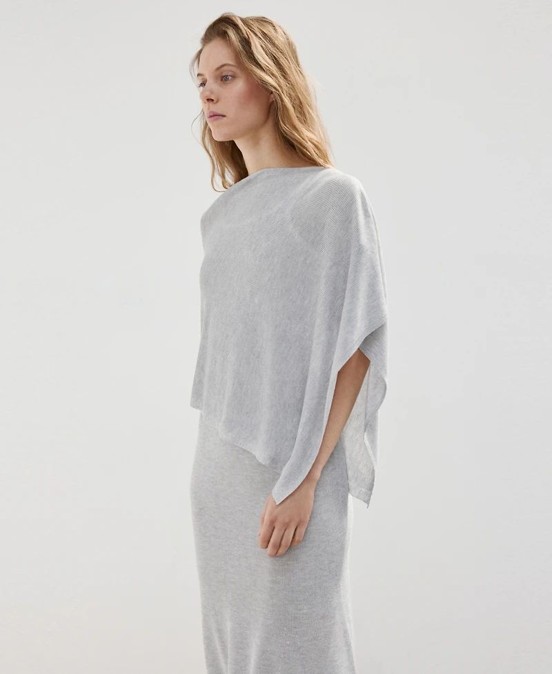 Mango Women's Asymmetrical Knitted Cape