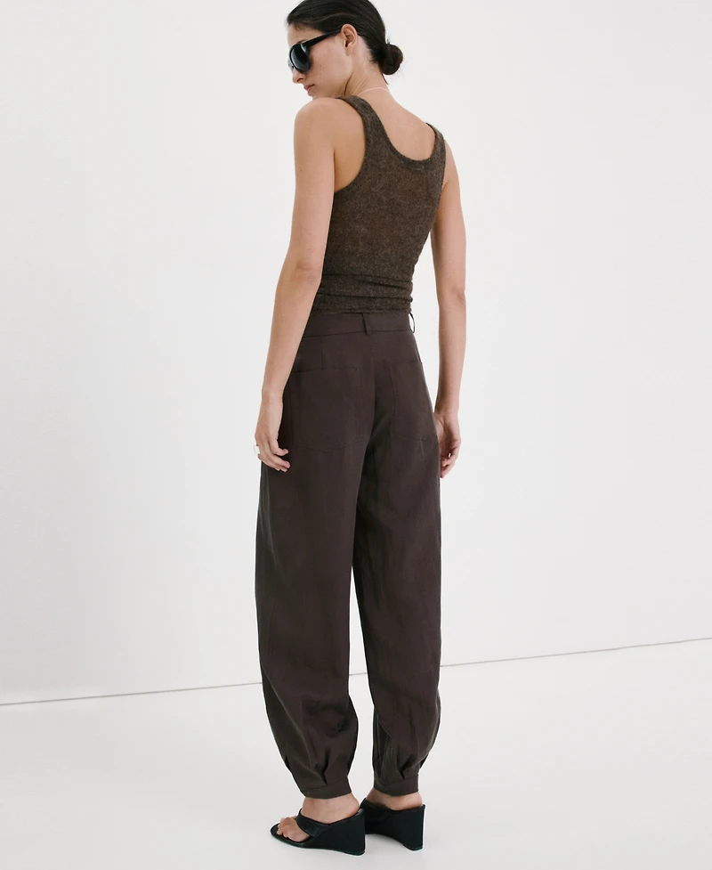 Mango Women's Baggy Lyocell Pants