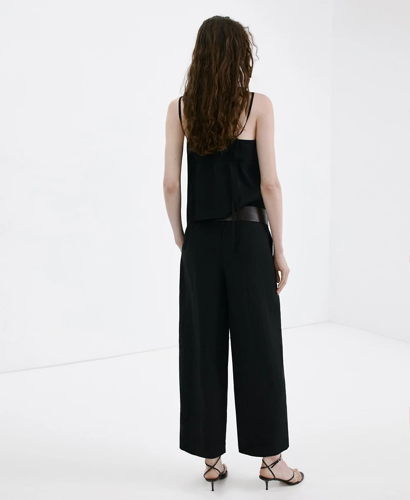 Mango Women's Belted Lyocell Pants