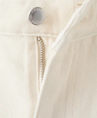 Mango Women's Flower-Embroidered Straight-Fit Jeans
