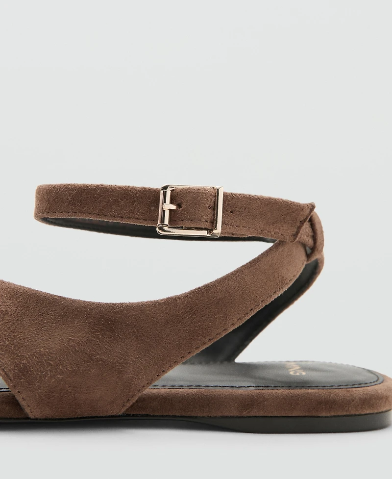 Mango Women's Leather Straps Sandals