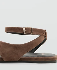 Mango Women's Leather Straps Sandals