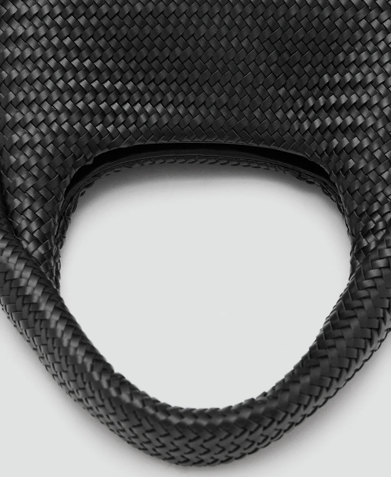 Mango Women's Braided Shoulder Bag