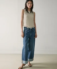 Mango Women's lace Details Strappy Top