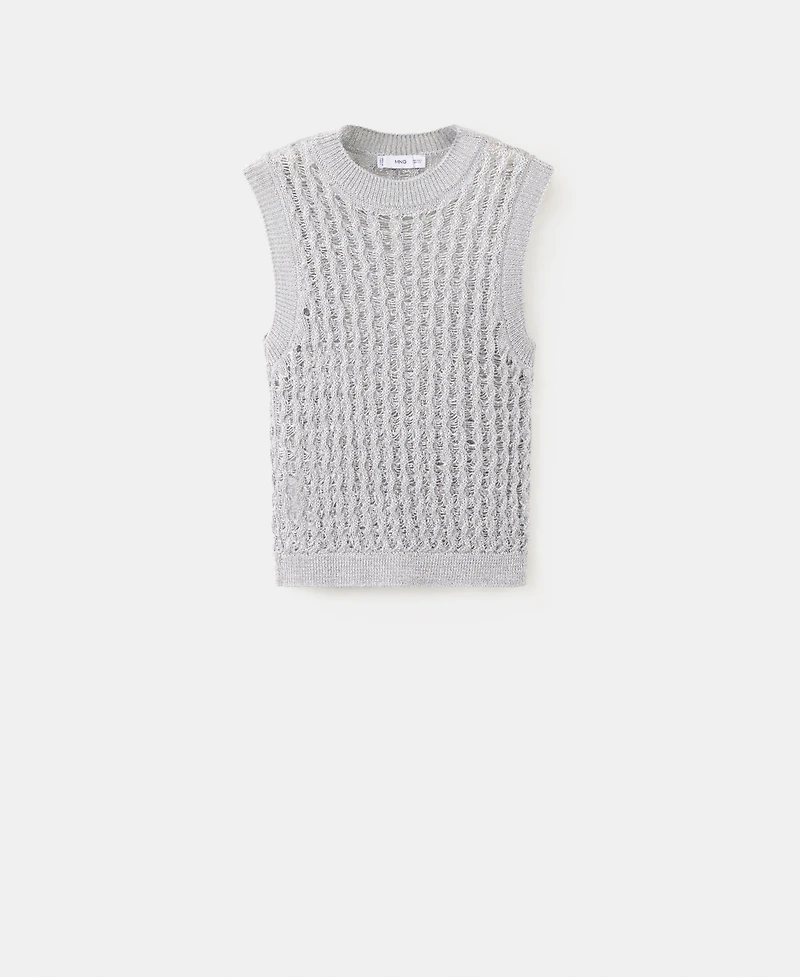 Mango Women's Openwork Knit Top