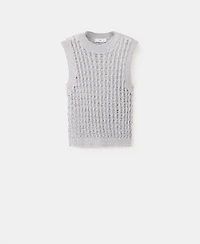 Mango Women's Openwork Knit Top