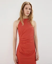 Mango Women's Draped Midi-Dress